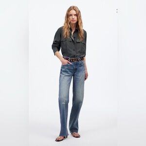 Madewell The Dean Easy Straight Jeans Size 26 EUC Monessen Wash